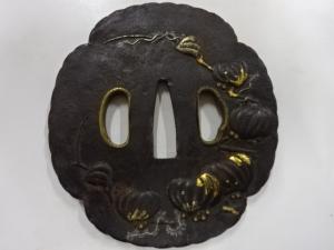 鉄地　金象嵌　鍔